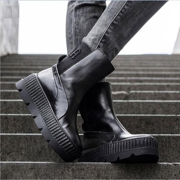 Puma Shoes - FENTY x PUMA CHELSEA FLATFORM COMBAT ANKLE BOOTIES 8.5 CREEPERS PLATFORM